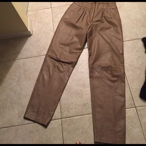 Vintage high waist pants 100% leather